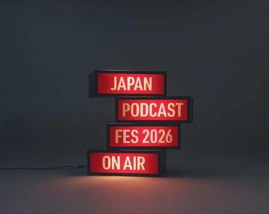 JAPAN PODCAST FES 2026 ON AIRの電光掲示板