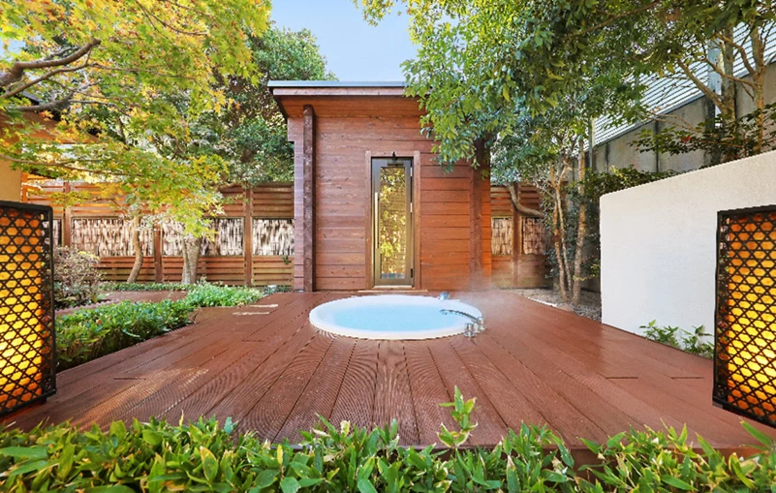 露天風呂の風景