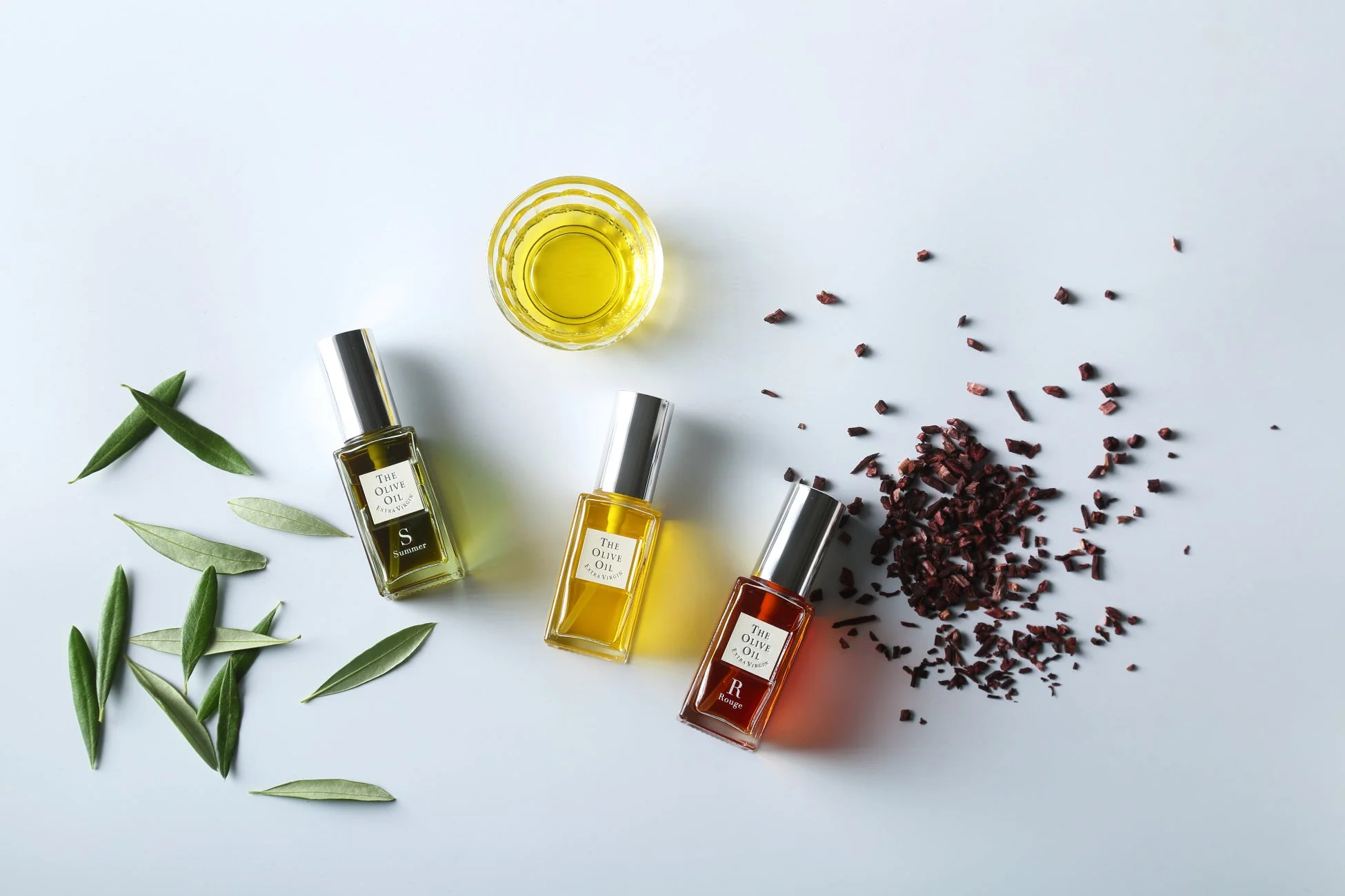 ジ・オリーヴオイルシリーズのボトル