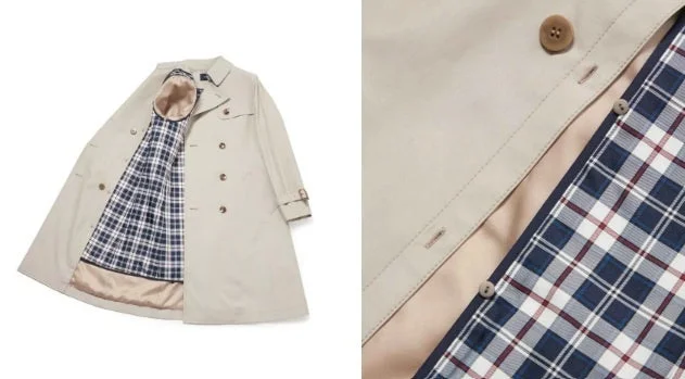 トレンチコートの裏地