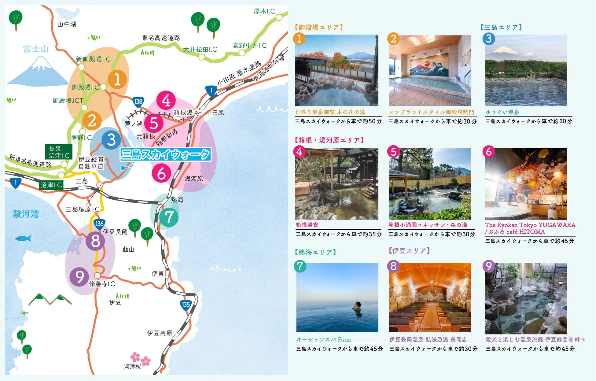 周辺観光マップ